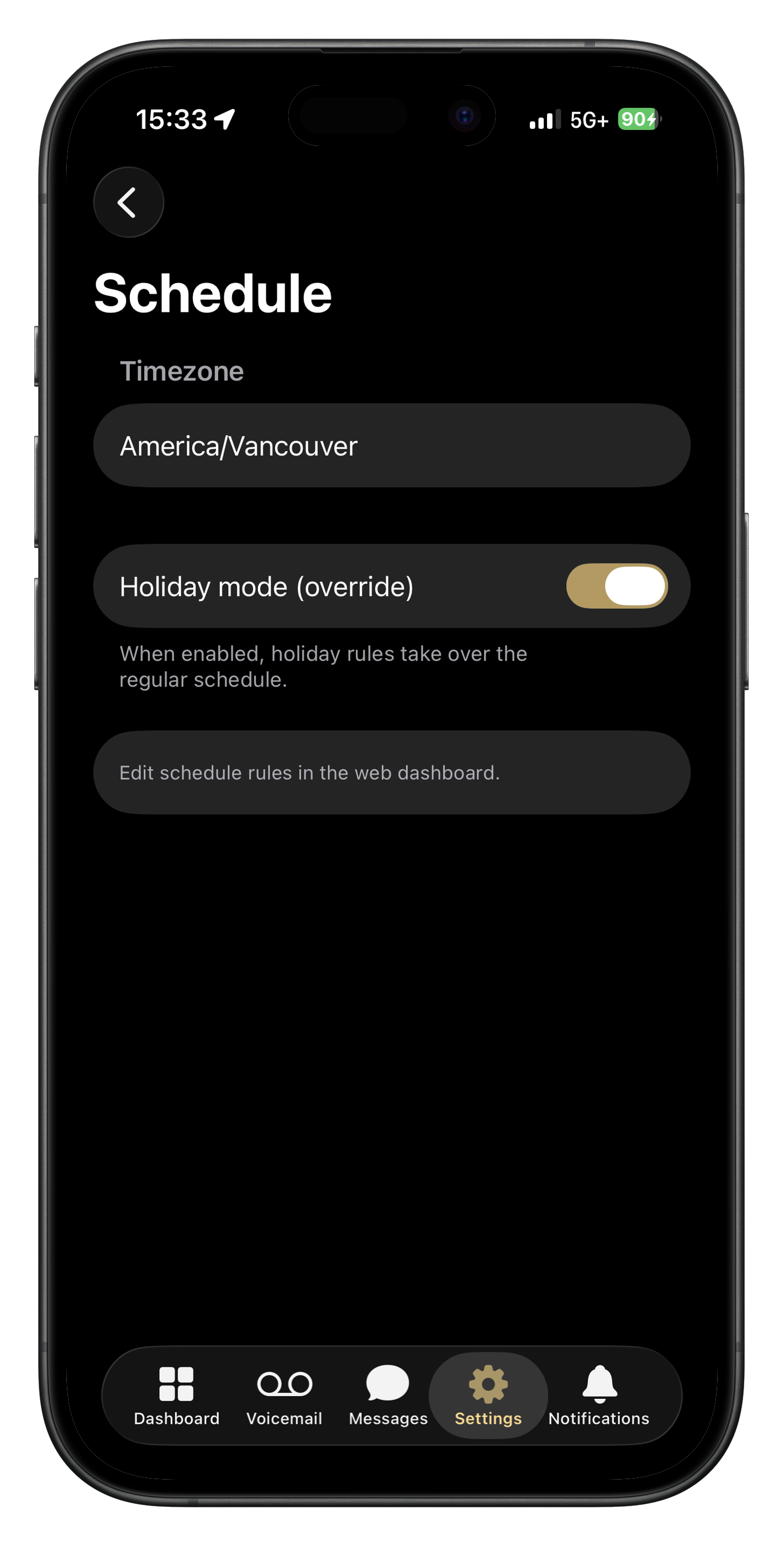 iOS App Main Screen